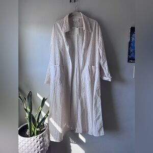 NWT Anthropologie Collared Eyelet Duster Cover Up One Size